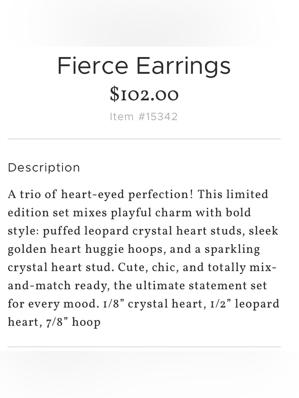 Park Lane Fierce heart Earring Set - Picture 13 of 13